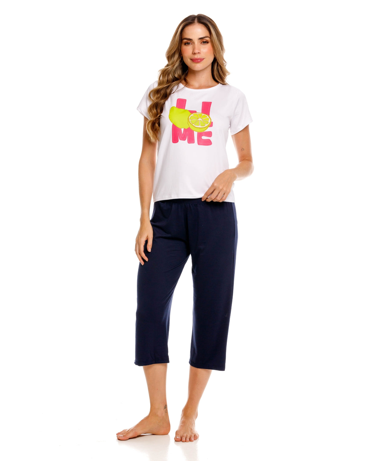 Pijama Pantalón Capri Para Mujer 9206