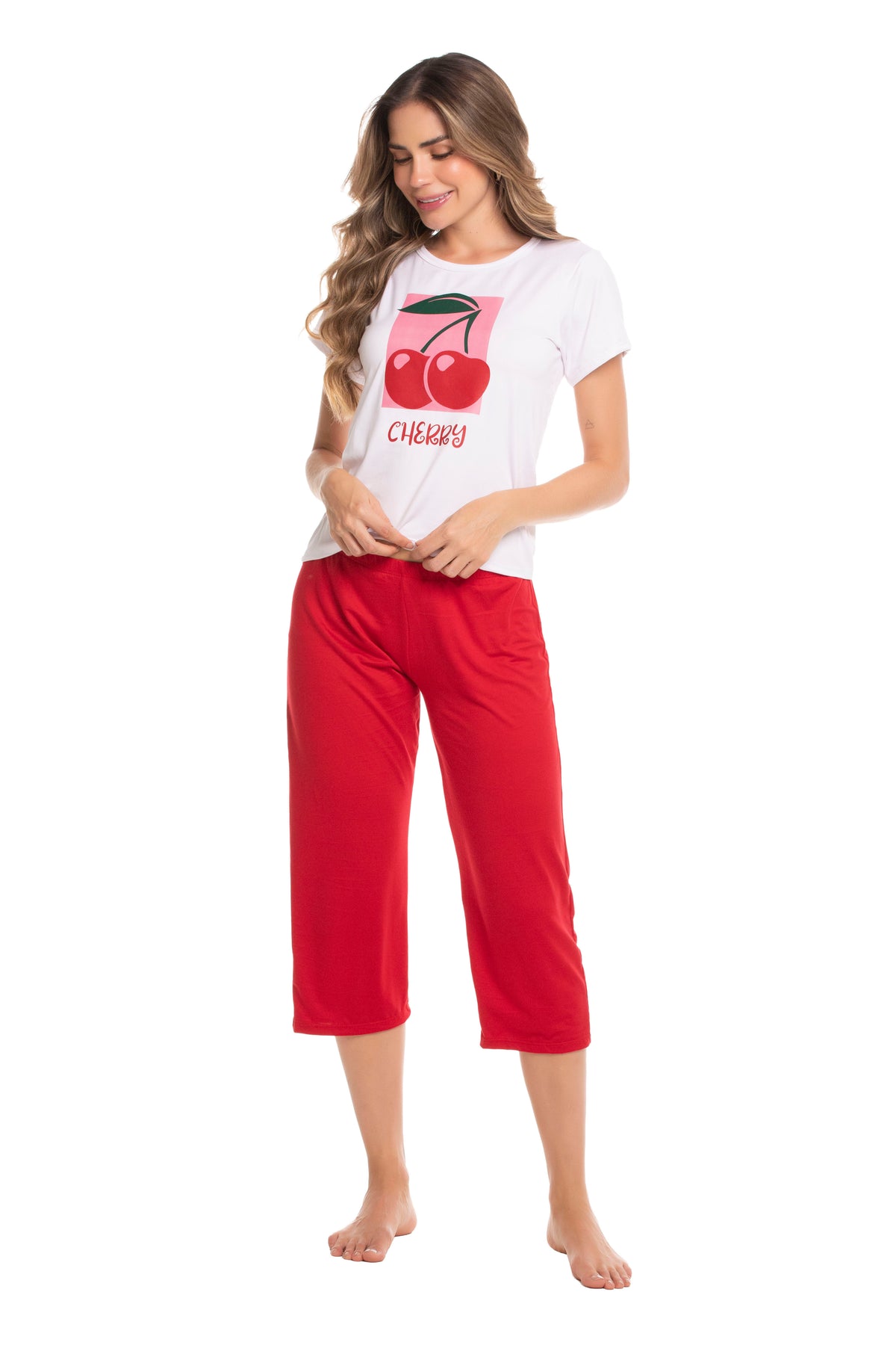 Pijama Pantalón Capri Para Mujer 9205