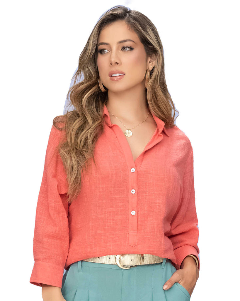 Pantalon color salmon discount mujer