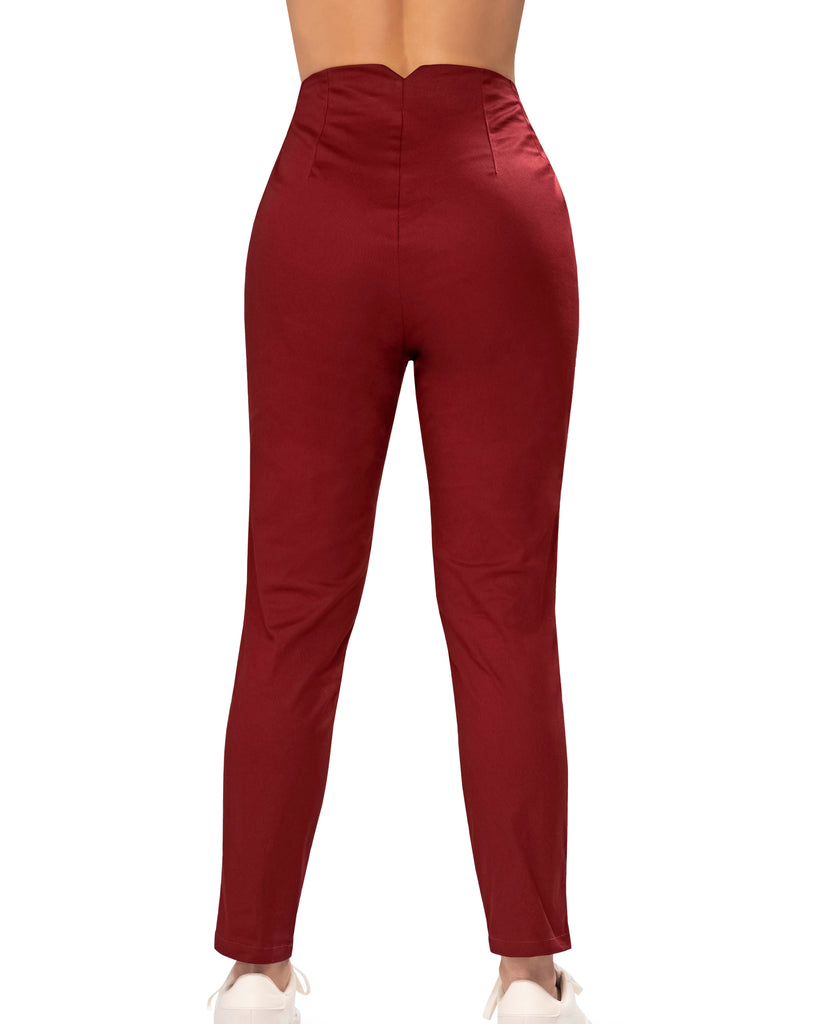 Pantalon En Drill Tiro Alto Dama Femenino Ref. Br56