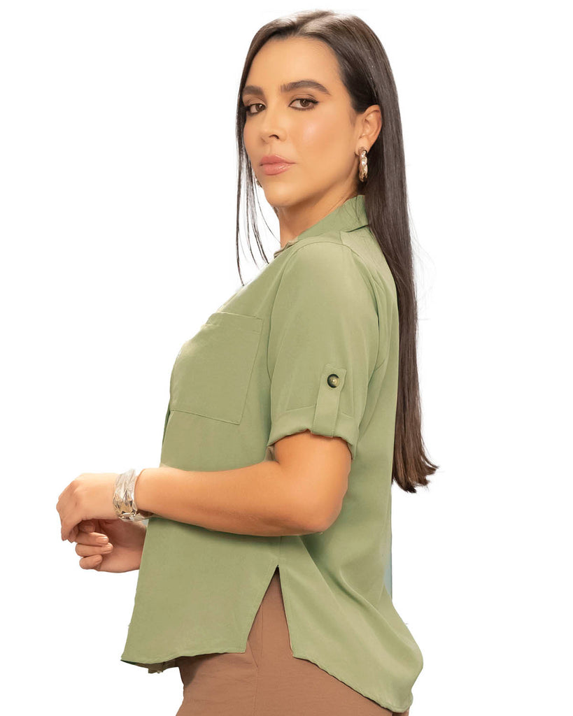 Blusas color on sale verde olivo